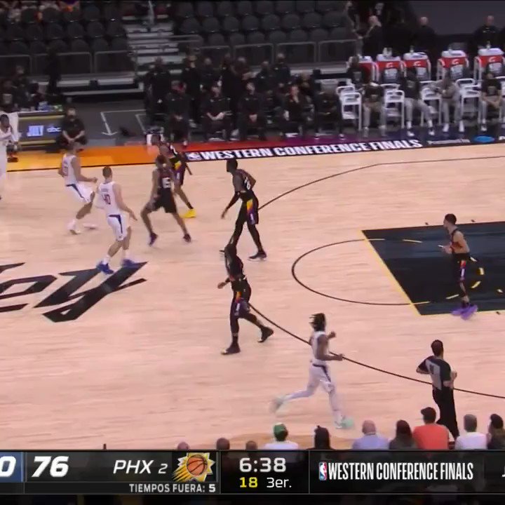 😍 Función ESTELAR de Devin Booker en la primera final del Oeste 😍
🎙️ Disfruta lo mejor de este partidazo en las voces de @EJerezESPN y @obricio7 por #NBAxESPN
#ThatsGame https://t.co/lKzMHU6IX4