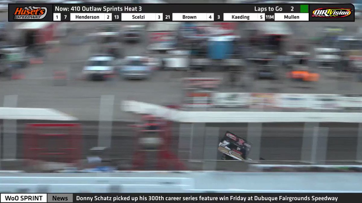 . @HusetsSD REPLAY: @Henderson_racin has been on fire this season at Huset's and he's staying strong so far tonight with a win in tonight's third and final 410 Sprint Car heat race! https://t.co/sAb7j1e0Gk