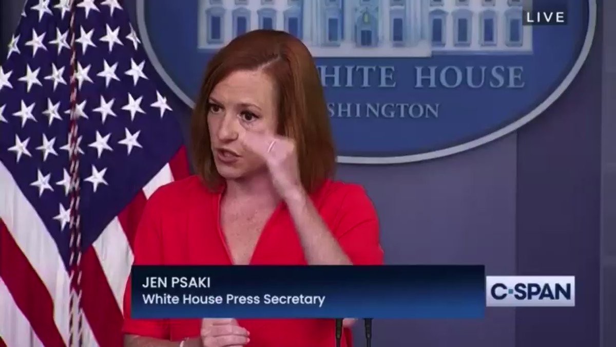 Reporter: I think there’s a fly on your head
Psaki: ...At least it’s not a cicada https://t.co/x8U8pKp14z