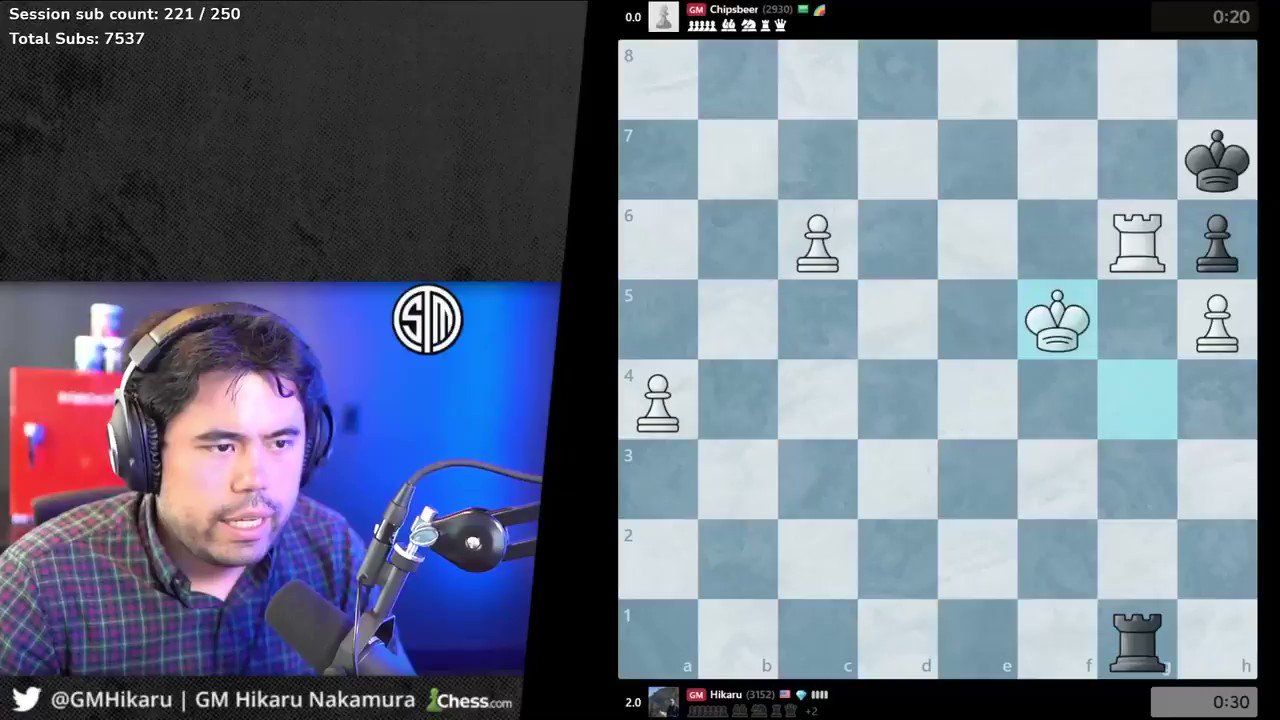 An interesting endgame puzzle (2700+ rated) that Hikaru Nakamura