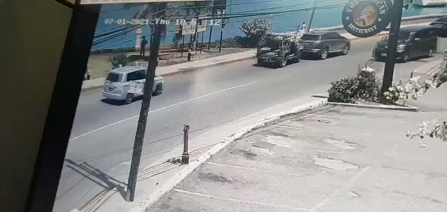 Contributed Video shows soldier jumping from JDF jeep as it plunges into the sea along Jimmy Cliff Boulevard