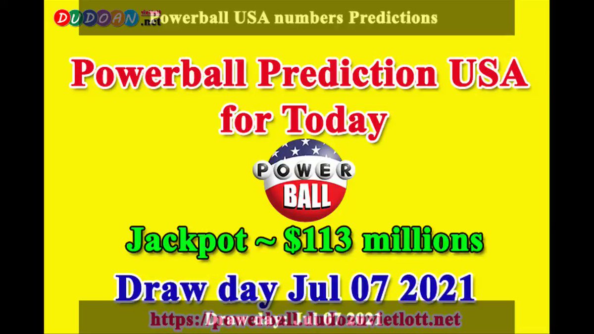 How to get Powerball USA numbers predictions on Wednesday 07-07-2021? Jackpot ~ $113 millions -> https://t.co/wVUw1dv5Ep https://t.co/9b40mmlb1m