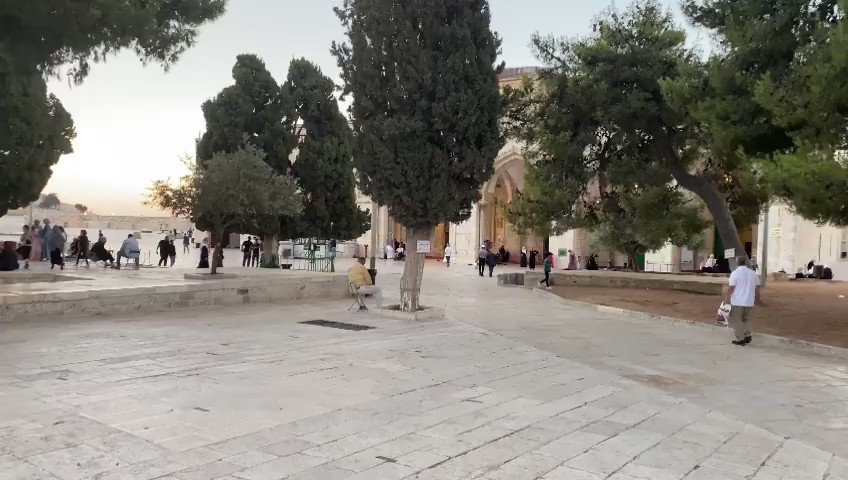 صورة حية من القدس: مئات المسلمين يتوافدون على المسجد الأقصى في حرية لأداء الصلاة