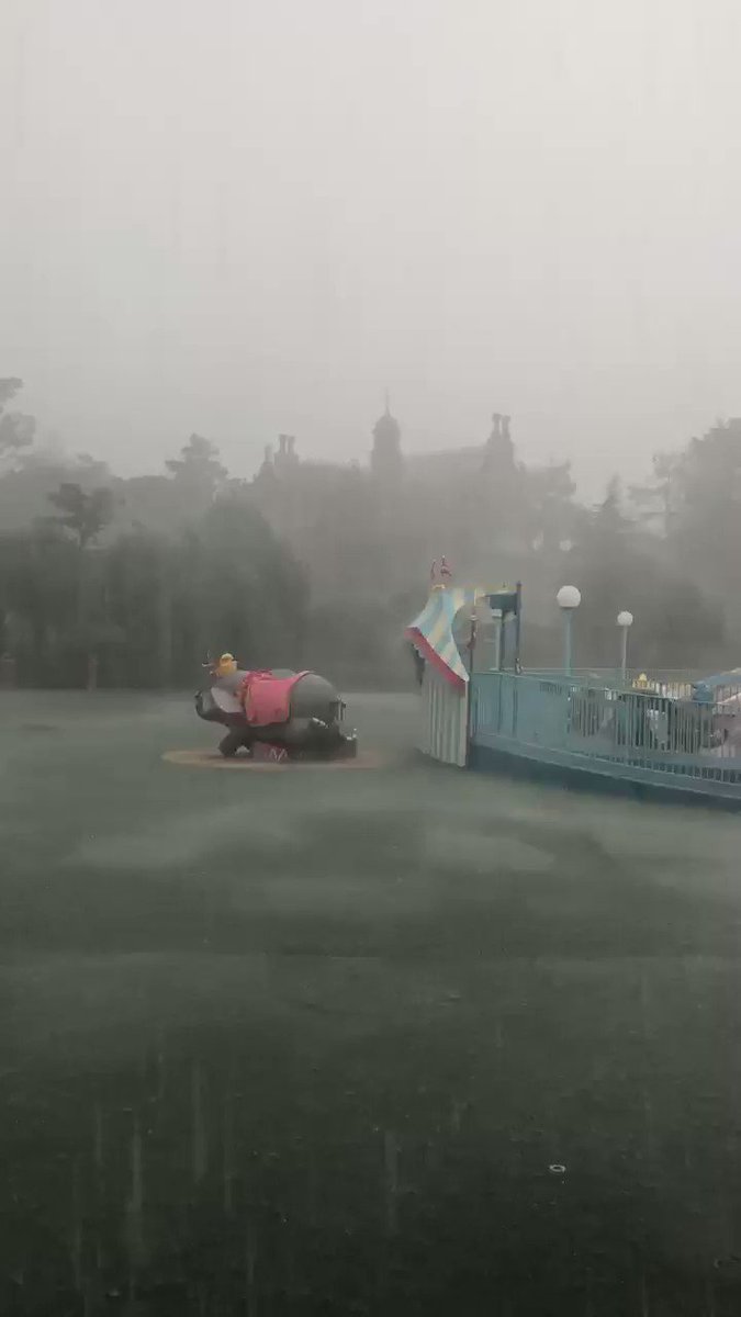 Koji Fitness ディズニーで大雨なり ゲリラ豪雨 大雨 ディズニーランド