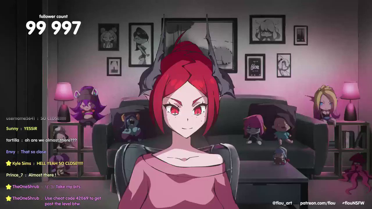 flou on X: THANK YOU THANK YOU!!!! ❤️ little late but here is my animation  to celebrate 100K followers on twitter😄 A super collaboration with amazing  @_PixieWillow and my patrons, who wrote