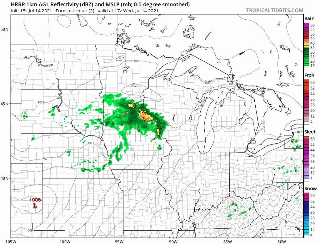 FUTURE RADAR: Severe weather threat is diminishing across south central Minnesota, however a beneficial steady light to moderate rain will continue into the afternoon! #MNwx https://t.co/0VjzgGfQGJ