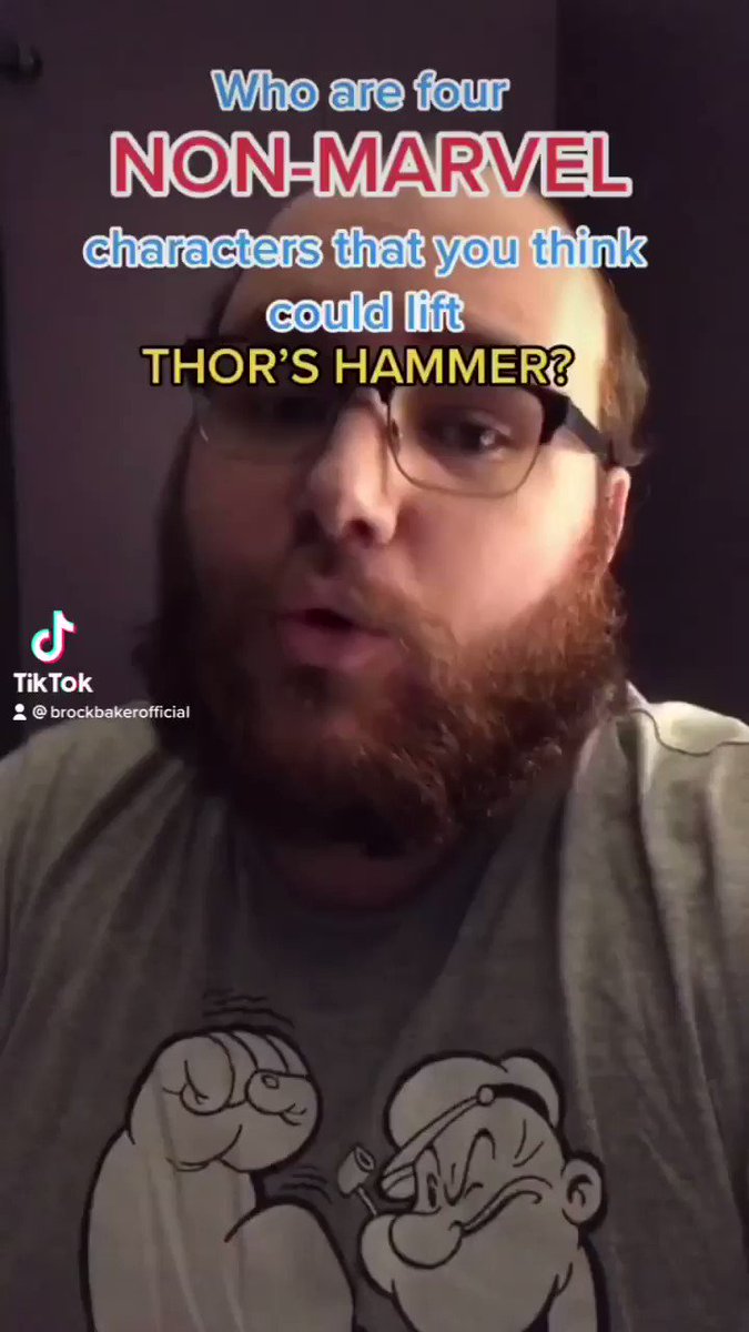 RT @BrockBaker: Who are four non-Marvel characters that could lift Thor’s hammer? I only need one. https://t.co/lDcPMG6aym