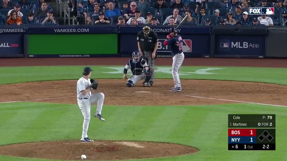 RT @TalkinYanks: Gerrit Cole records strikeout #10 as he sits JD Martinez down for the third time tonight https://t.co/rP851jnNPd