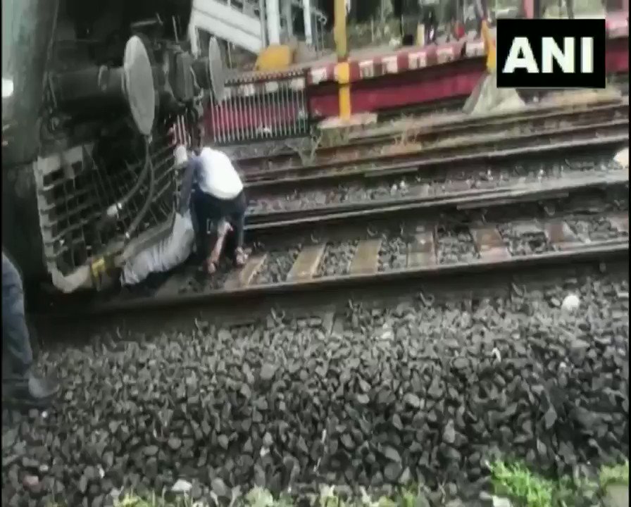 ANI on Twitter " WATCH A senior citizen narrowly escaped death after