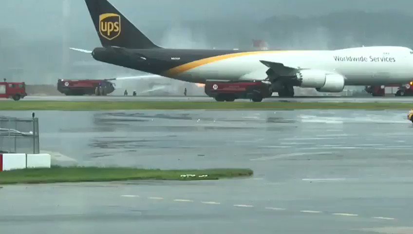 RT @flyingamit: UPS @BoeingAirplanes 747 Cargo, Engine Fire after takeoff Hong Kong. Returned. @SafetyMatters6 https://t.co/OzOTX4M5VT