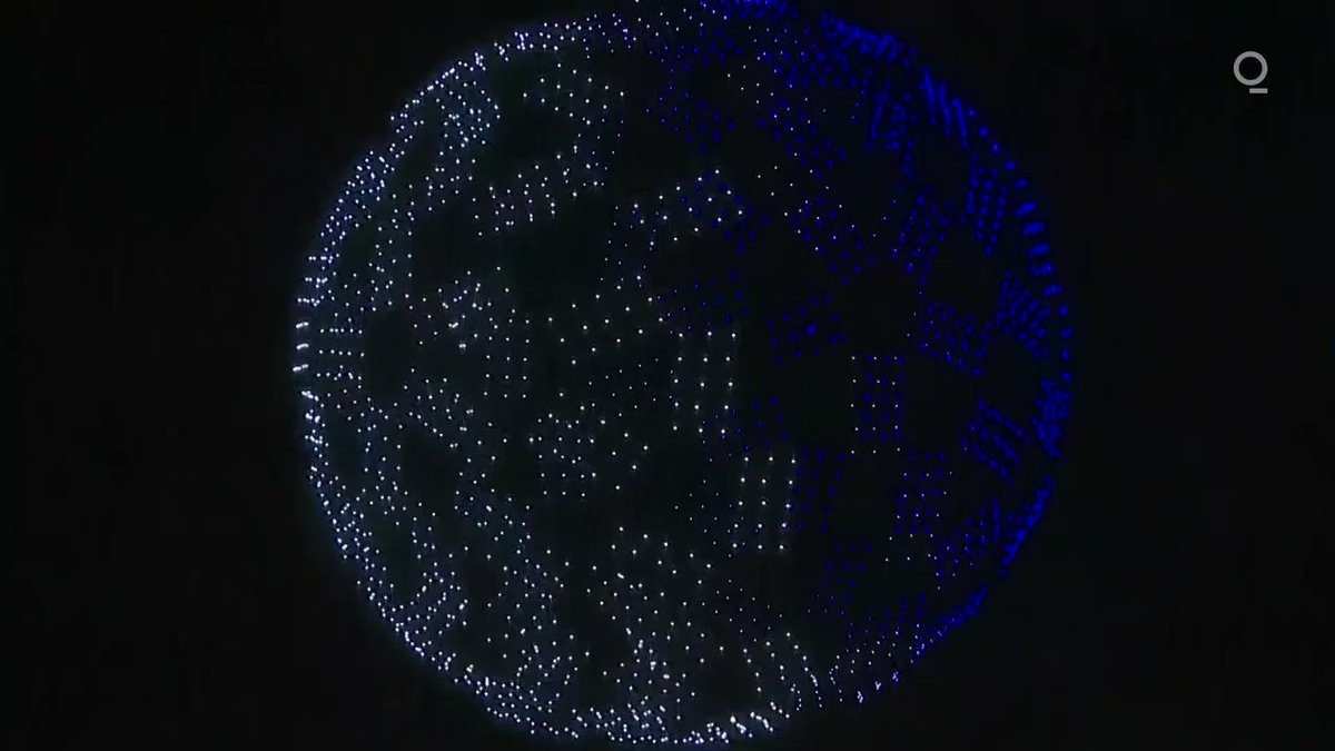 Earth-Shaped Drone Display Flies Above Tokyo 2020 Olympics Opening Ceremony