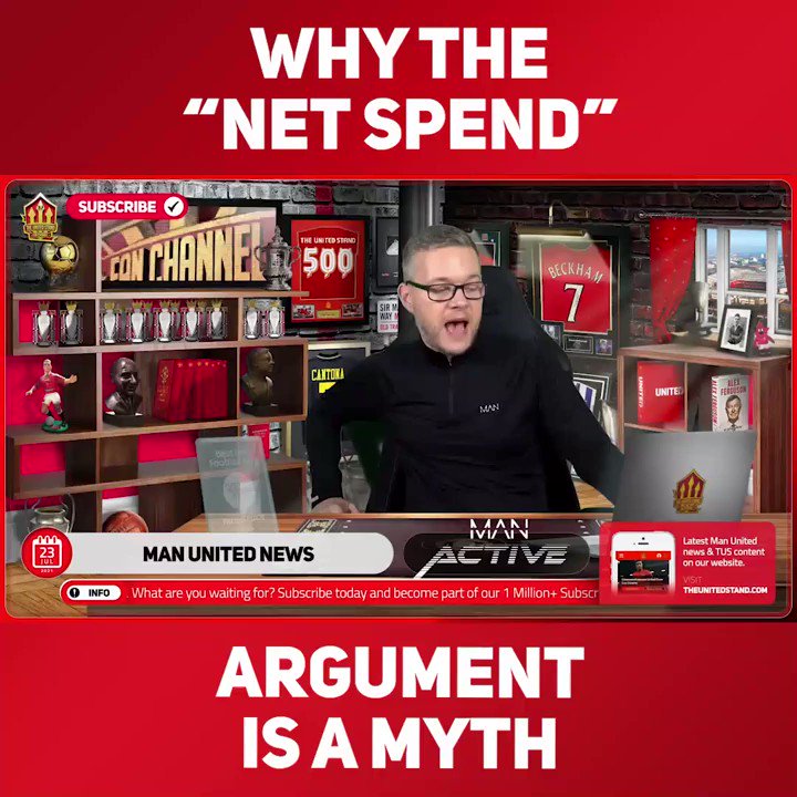 "WE CAN'T SELL OUR DEADWOOD!"
@markgoldbridge debunks the "net spend" myth, says it's only so high because United are terrible at selling players compared to Premier League rivals.
Join ➡️ https://t.co/fofX3MXoUG https://t.co/lTK1mj1DXw