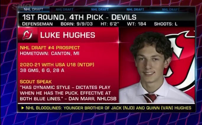 Jack Hughes on his reaction to Devils draft brother Luke