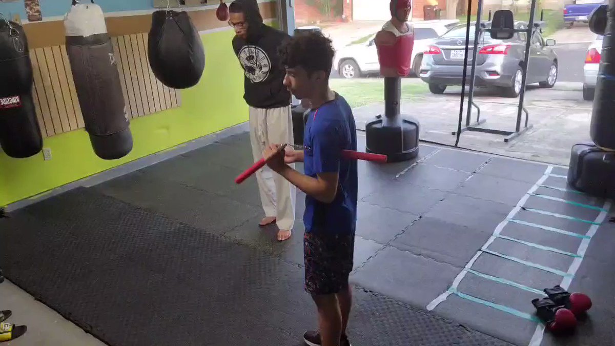 After Zae's workout he reviews his nunchaku combinations ⚔
#PTTKD #MartialArts #Taekwondo #Boxing #Fitness #Workout #Exercise #Discipline #Lifestyle #SanAntonio #Kids #Teens #Adults https://t.co/cUuMePq8MW