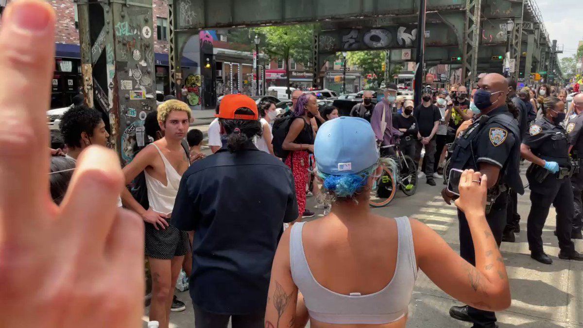 Far-left protesters target and racially abuse NYPD officers in Brooklyn. https://t.co/1VXRzX13Il