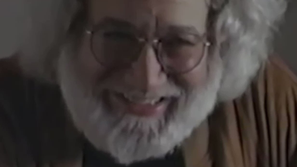 Happy birthday, Jerry Garcia. 
Here are 16 seconds of his beautiful laughter. Miss him every day. 