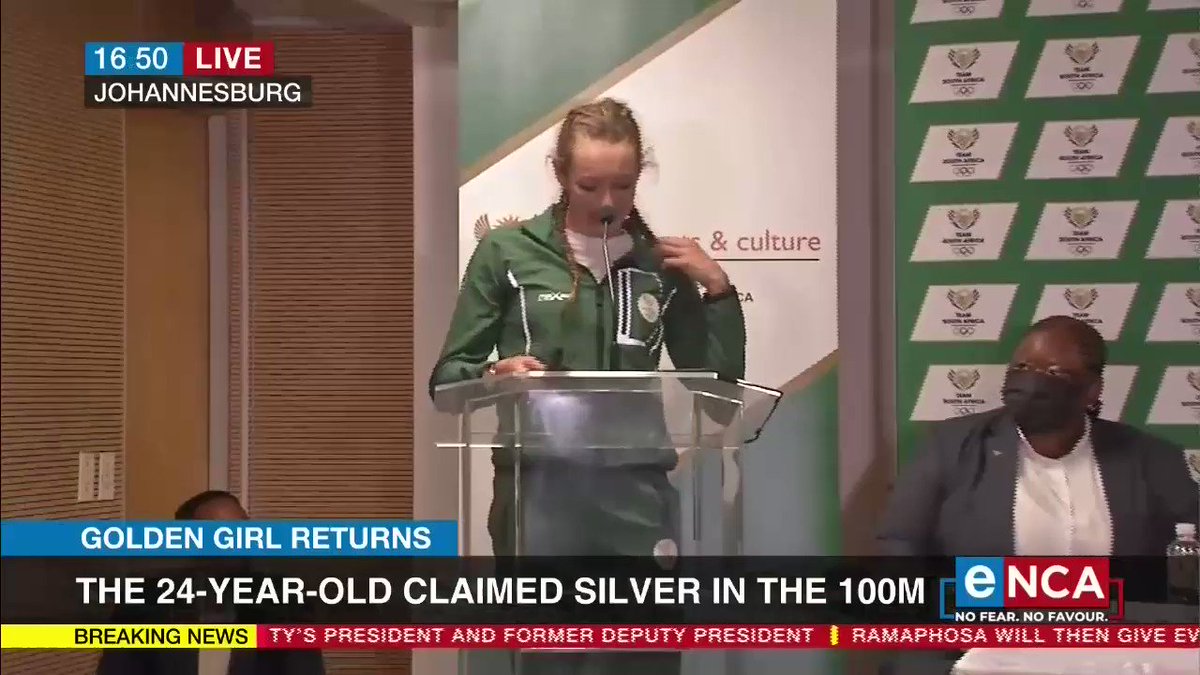 [ON AIR] Tatjana Schoenmaker returns home after bagging two medals in Tokyo. DStv403