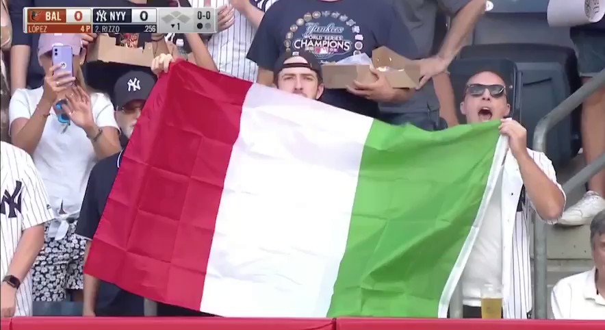 Joe LoGrippo on X: The Italian flags are flying at Yankee Stadium