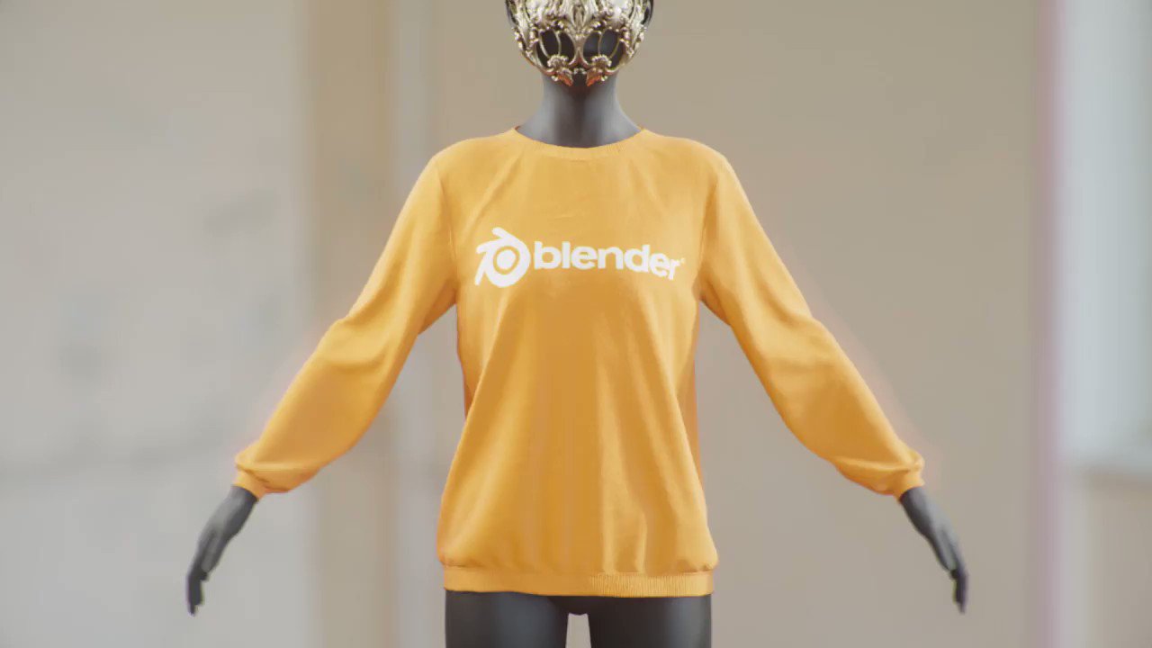 wa コミ1C12ab on Twitter "RT Yokohara_h Blender cloth simulation+wind force。Blender標準クロス