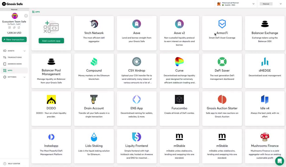 Gnosis Safe on Twitter "The Safe App ecosystem now includes crypto