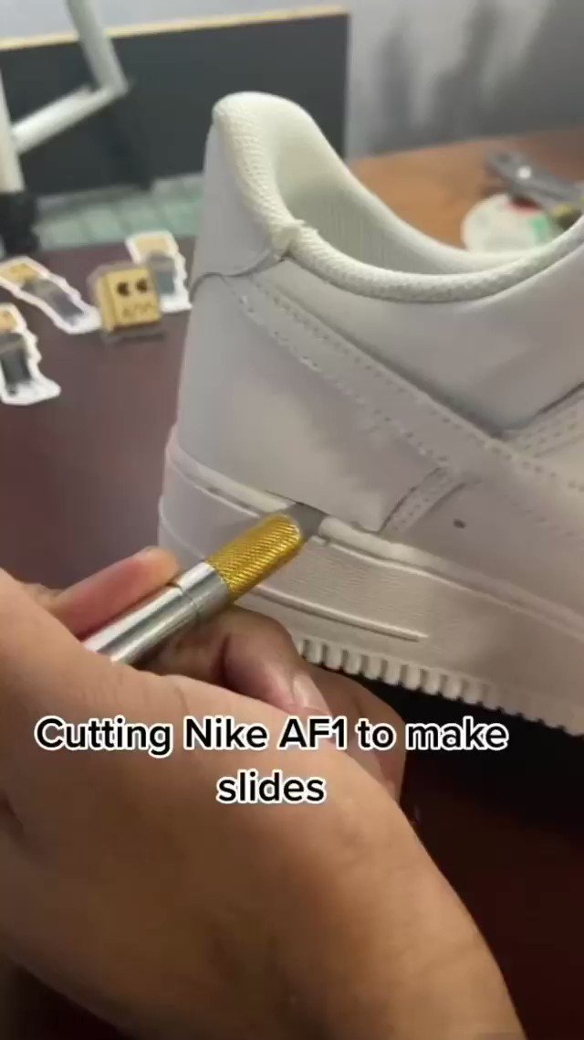 KicksOnFire on X: Hmmm🤔 Would you rock these Air Force 1 slides? 🎥:  IG / kaycee.custom  / X