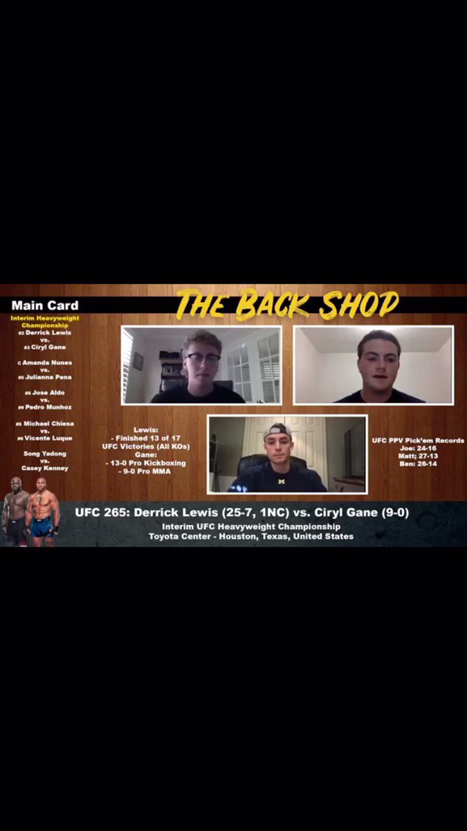 #UFC265 is TONIGHT!!!!!

Will Derrick Lewis have another crazy victory like the Alexander Volkov KO? 

Or will Gane dance around him like a Heavyweight Dominick Cruz...

Full card breakdown: https://t.co/BRgIdft6Jm https://t.co/dkCAOPLACf