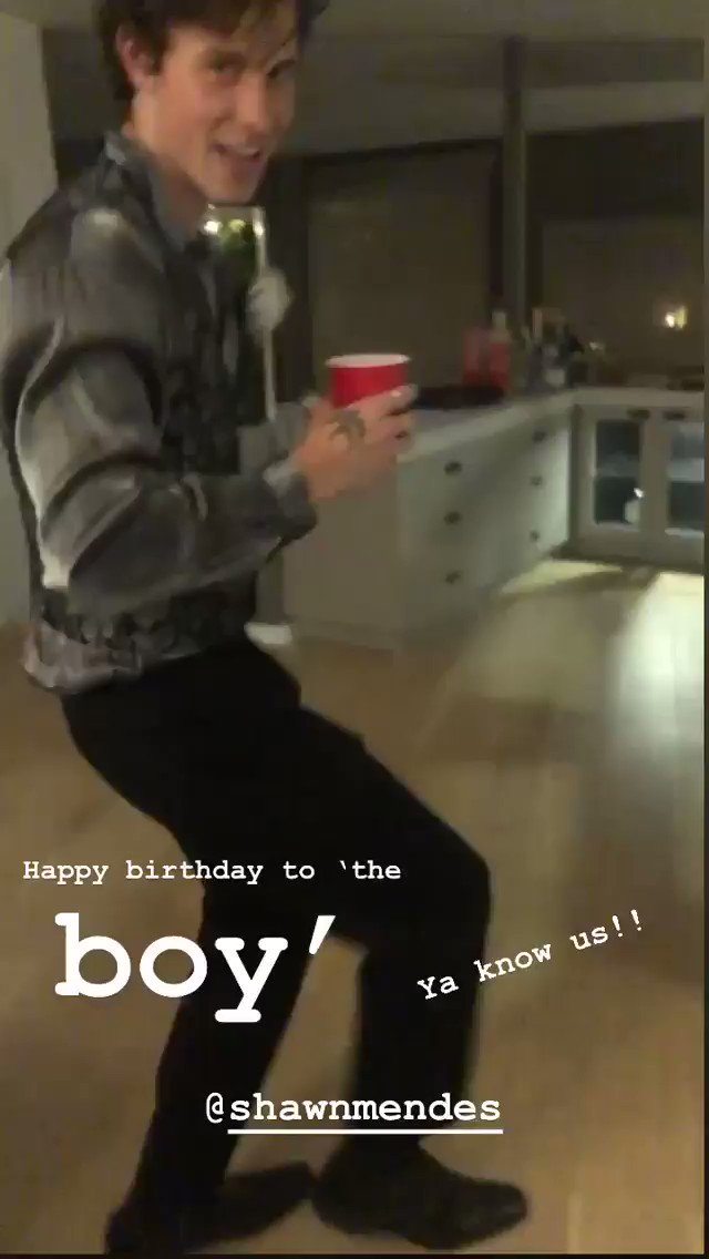 1 year ago, Niall Horan wishing Shawn Mendes a happy birthday via his Instagram story

