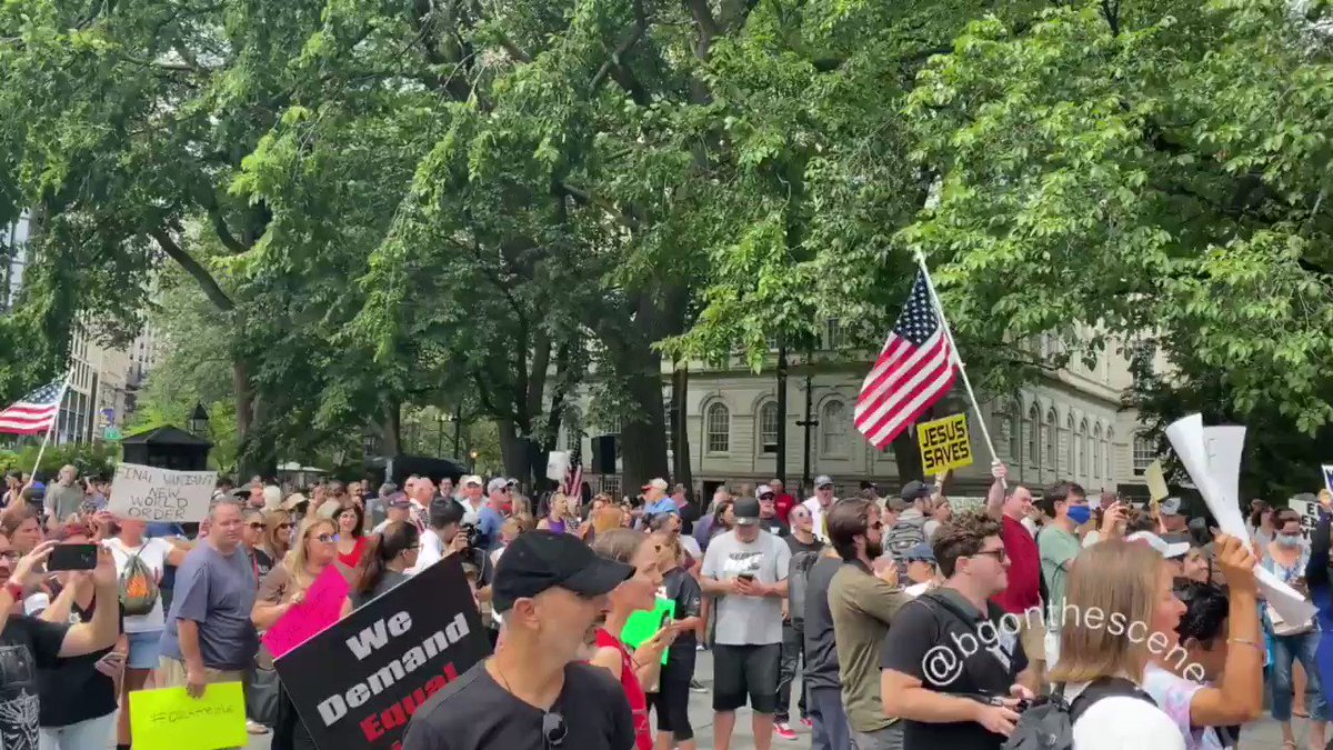 Hundreds Gather to Defy NYC Covid Mandates…”We will not comply!” about time! but only 100's?  DAXh1EI1eFM4kH3h