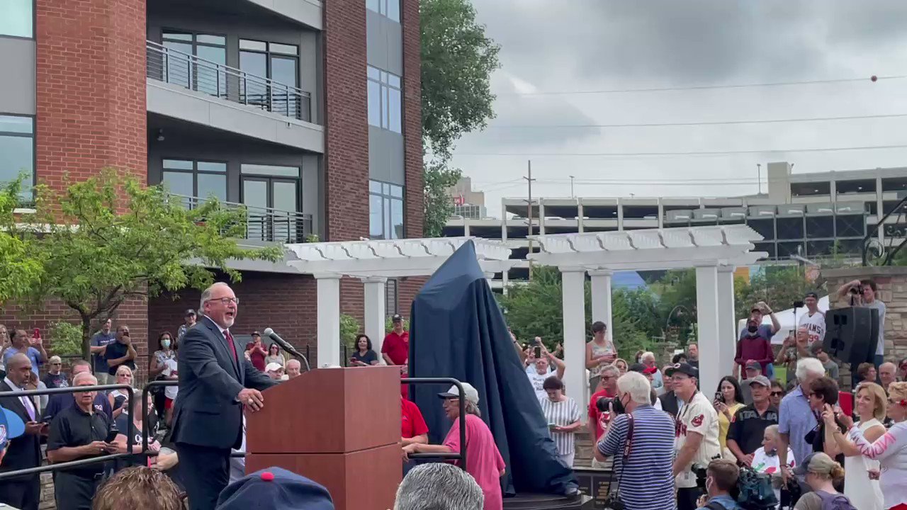 A well-deserved Happy Birthday for Rocky Colavito before the statue is finally unveiled. 