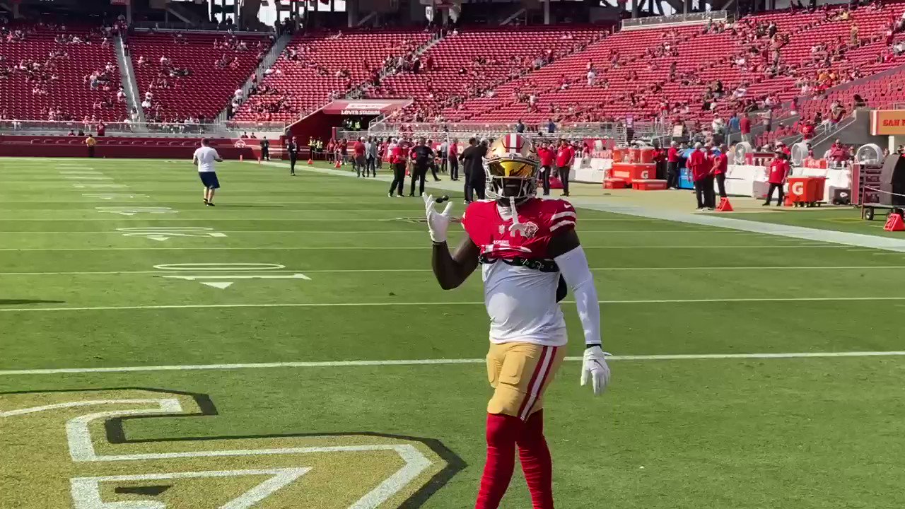 NFL on ESPN - Deebo Samuel rocking the Louis Vuitton tinted visor