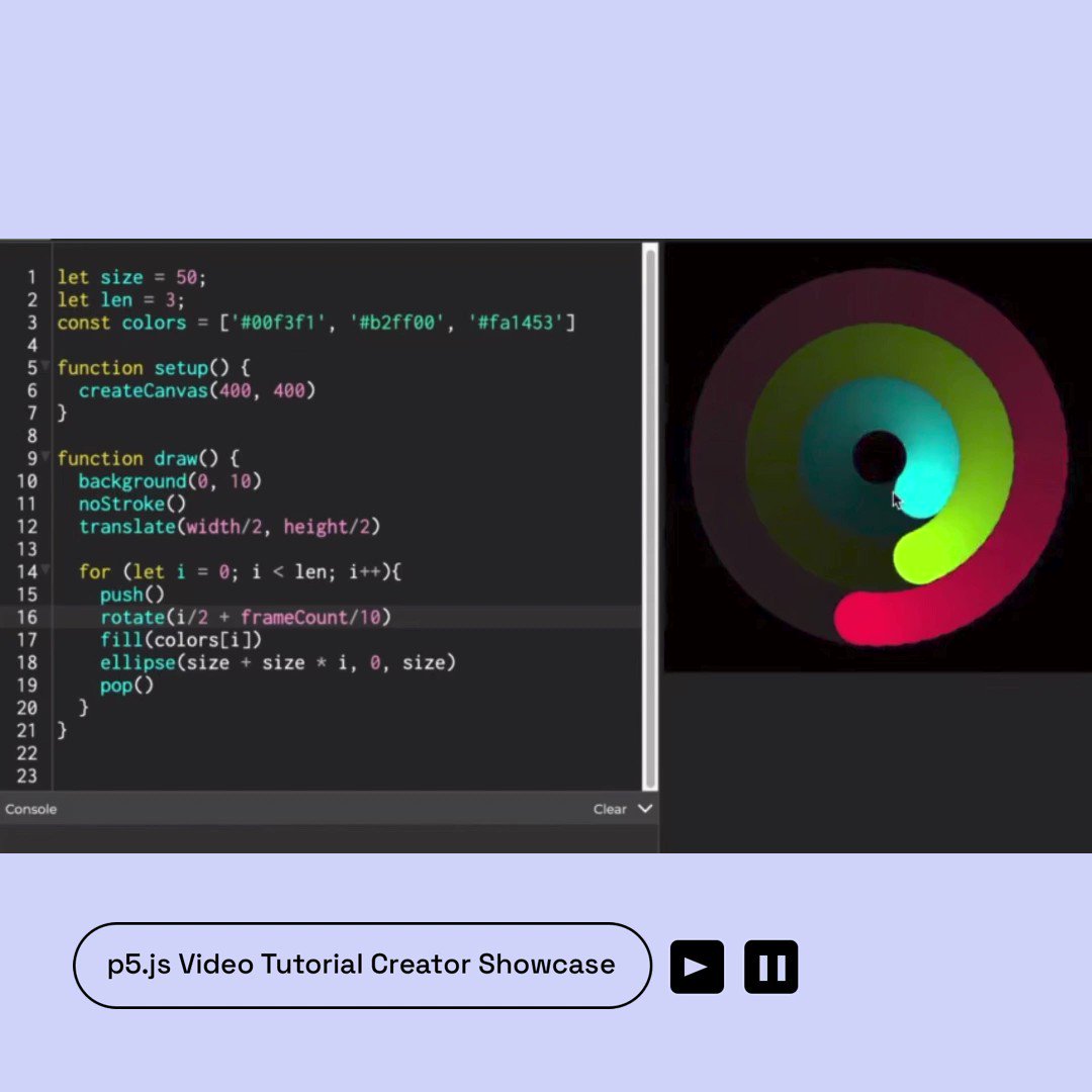 p5xjs on Twitter: "✨p5.js Video Tutorial Creator Showcase✨: So Sun @sosunnyproject. Find the video tutorials at: https://t.co/8Qa6nXOzCy https://t.co/hCkFRXicNT" / Twitter p5xjs on Twitter: "✨p5.js Video Tutorial Creator Showcase✨: So Sun @sosunnyproject. Find the video tutorials at: https://t.co/8Qa6nXOzCy https://t.co/hCkFRXicNT" / Twitter