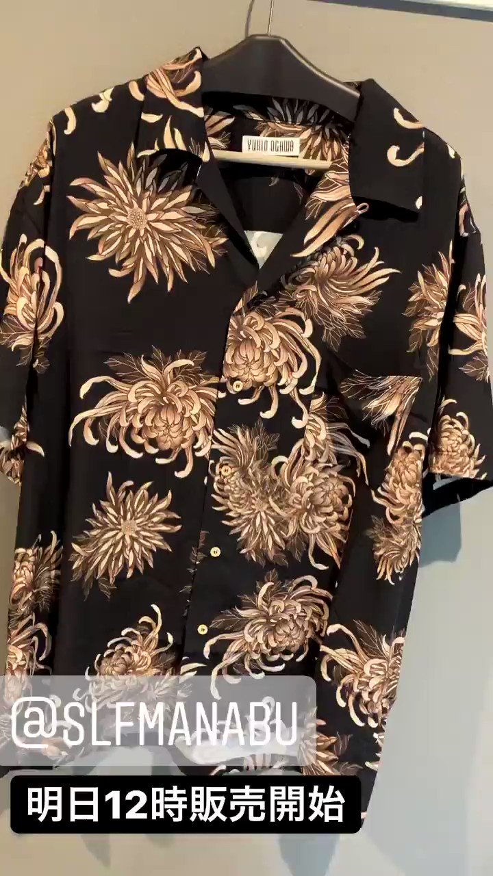 信州まなぶ×YUKIO OGAWA 菊総柄シャツ YUKIO OGAWA x SHINSHU MANABU -Rayon Shirt- | Highflyer