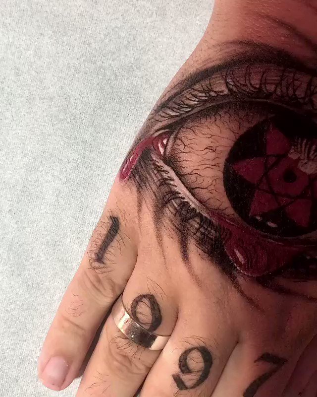 Itachis Mangekyou Sharingan tattoo  rNaruto