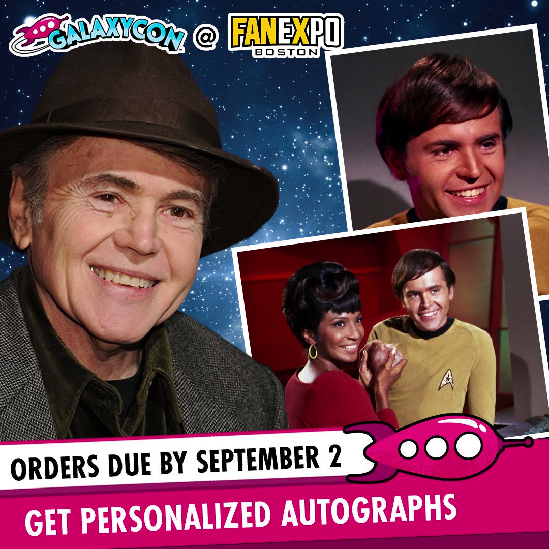 Get your PERSONALIZED AUTOGRAPH from @GineokwKoenig https://t.co/Qg25WrM9rq from GalaxyCon. Orders are due by Thursday September 2 for this special GalaxyCon signing @ FanExpo Boston! 
 
#GalaxyConLive #FanExpoBoston #FanExpo #StarTrek #PavelChekov #WalterKoenig #NuclearWessels https://t.co/pEHJaxASSZ