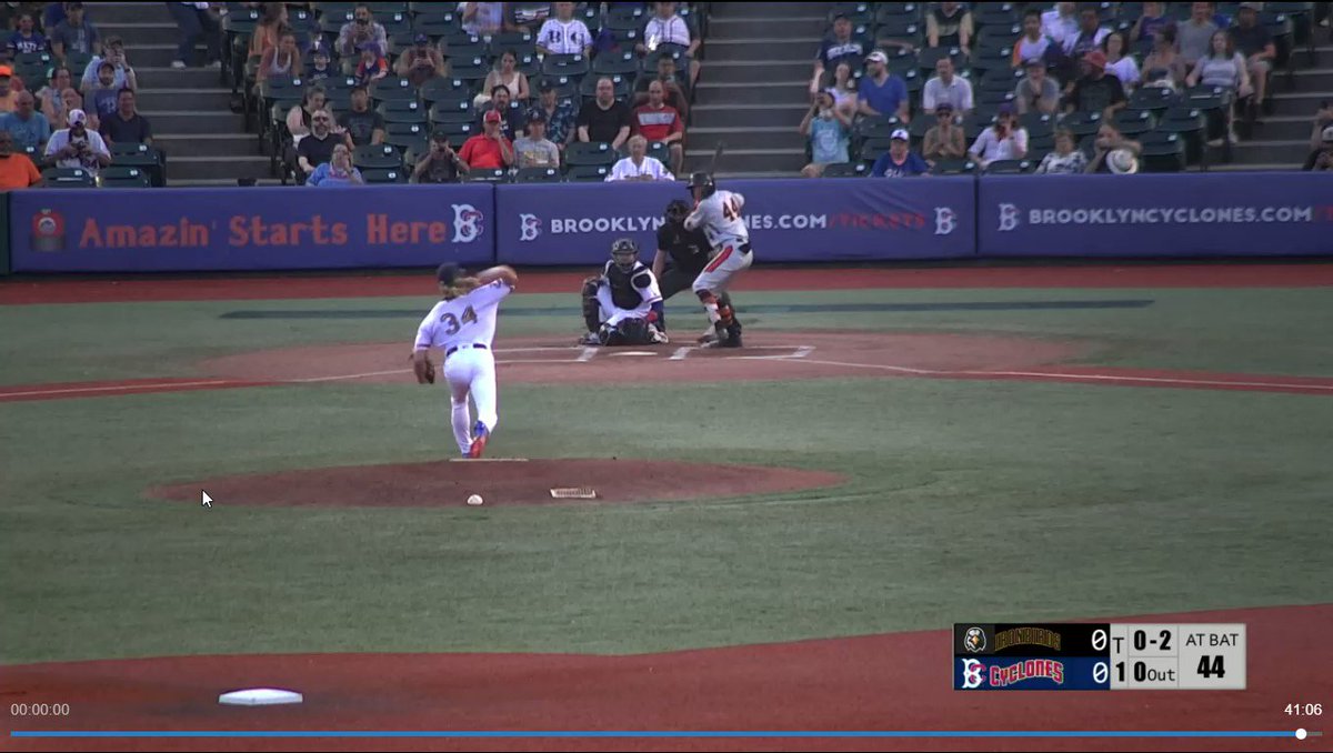 Thor throwing 95-96 MPH gives up a HR to his first batter.

@JohnMackinAde @BKCyclones #mets @ernestdove @BTB_MikeII https://t.co/4gTAAFt1TW