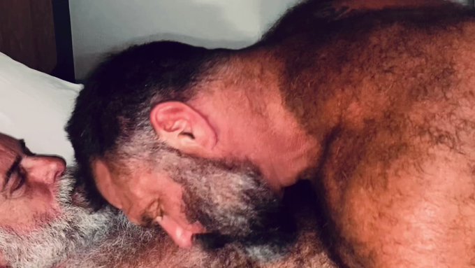 I love gnawing on this thick beard and dense carpet of manfur. I'm picking hair from my teeth for days