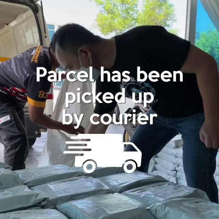 Parcel has been picked up by courier