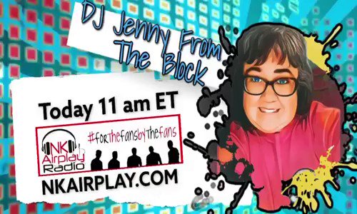 DJ Jenny From the Block will be LIVE today @ 11 am EDT - about an hour from now. Hope you can join us!

https://t.co/ToScCR3rmC

#NKOTB #NewKidsOnTheBlock #JordanKnight #DonnieWahlberg #JoeyMcIntyre #JonKnight #DannyWood

#ForTheFansByTheFans
Only on NK Airplay Radio! https://t.co/02nrcM6kFR