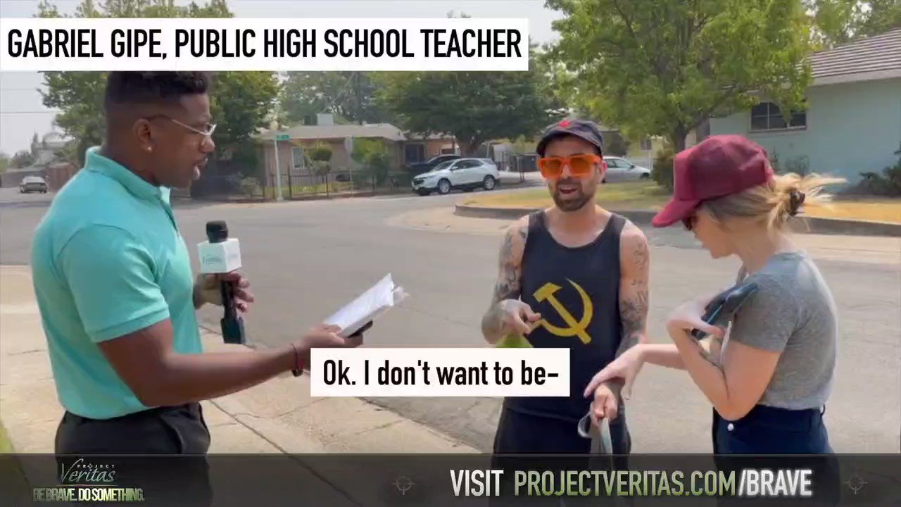 Stormyj Sur Twitter Watch This Video And Share Share Share Busted Pro Antifa High School Teacher Gabriel Gipe Claims Harassment When Questioned By Veritas Journalist Over Shocking Comments Recorded On Undercover Video