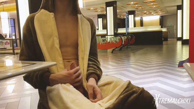 Cute twink is jerking off at the mall right near people? #outdoor #public #gay #twink #waning #cute #handsome