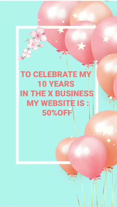 To celebrate my 10th years in the X Business all my plateforms are 50% OFF:
https://t.co/SpsWbspIjX 
https://t