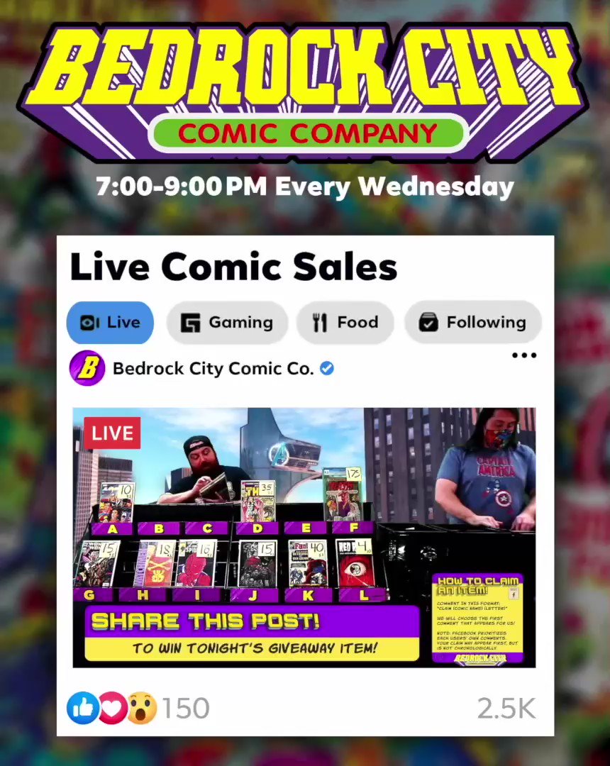 Bedrock City Comics on Twitter "Join us every Wednesday night from 7
