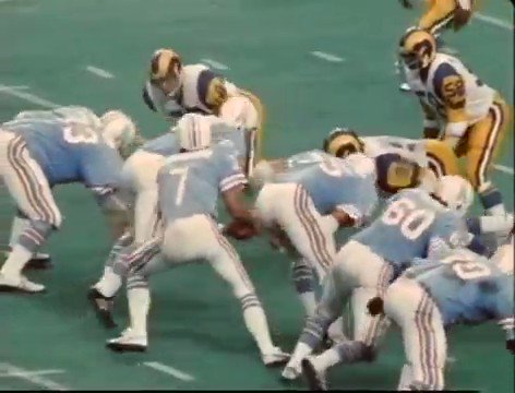 Houston Oilers - Earl Campbell runs over Rams (Original Commentary