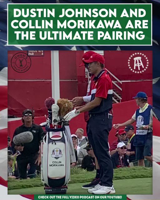 DJ and Morikawa. American snipers. Assassins on the golf course. The ultimate Ryder Cup pairing.

They said maybe 3 words combined and just went out and dominated. 

Link to today’s episode presented by @owensmixers —> https://t.co/QGoIBKr3qN https://t.co/72jEmhyZCF