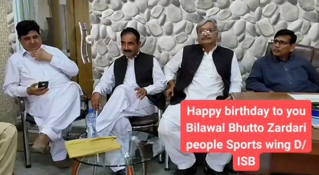 Happy birthday to Bilawal Bhutto Zardari people Sports wing District Islamabad 