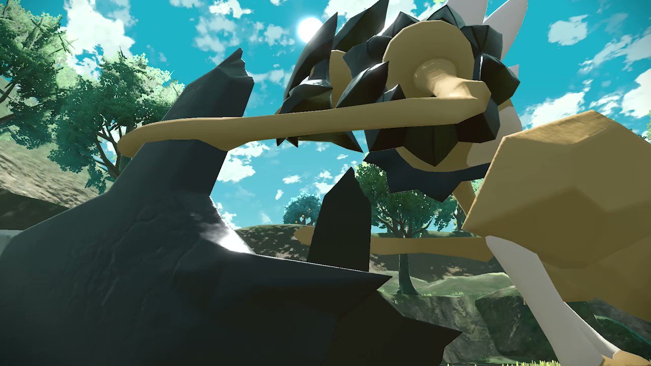 公式 ポケモン情報局 ヒスイ地方のポケモン紹介 バサギリ 大きな斧のような腕をもつ まさかりポケモン ヒスイ地方に暮らす ストライク が進化し 体の一部が岩のように変化しました Pokemonlegends T Co