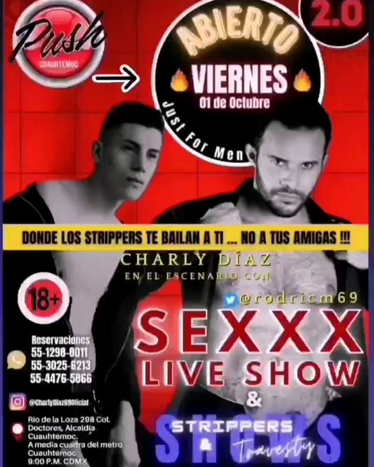 SHOW XXX en VIVO. Charly Díaz y @RodriCM69 en el escenario! STRIPPERS, SHOWS TRAVESTY, STRIPPERS DESNUDO