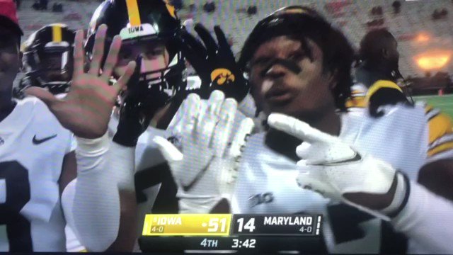 RT @UnnecRoughness: Not one. Not two. Not three. Not four. Not five. 

SIX INTs tonight for Iowa.  https://t.co/zajgcSVpK8