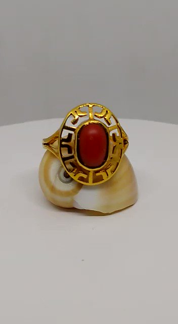 Red Coral Ring Certified Natural 7.25 Ratti Red Coral Ring Astrological  Purpose Ring Moonga Stone Ring Adjustable Panchdhatu Gemstone Ring For  Christmas Gift Men's & Women's By SHIV JEWELS.|Amazon.com