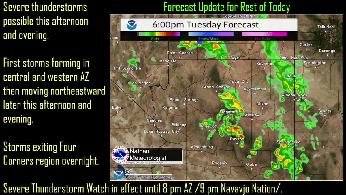 NWS Flagstaff on Twitter "Video forecast update covering the threat of